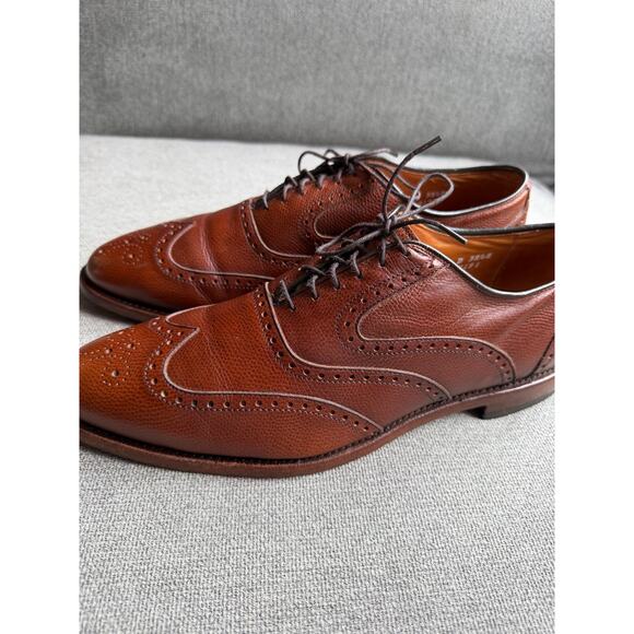 Allen Edmonds McAllister Wingtip Oxford Dress Shoe Men\'s 10 Chili Leather main image 4
